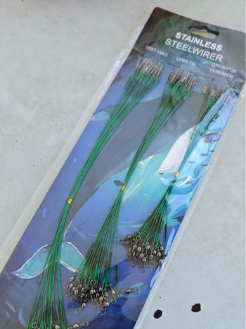 Lider de cablu pentru pescuit marin – oțel inoxidabil, set cablu metalic, anti mușcături