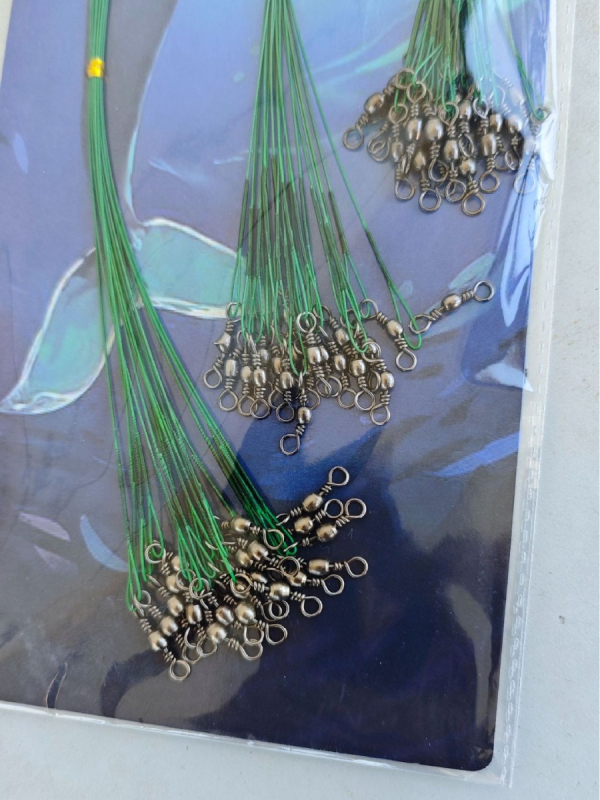 Lider de cablu pentru pescuit marin – oțel inoxidabil, set cablu metalic, anti mușcături