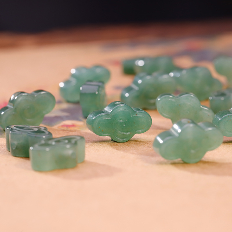 Privjesak Xiangyun od Dongling Jade — prirodni, Xiangyun uzorak, kineski vjetar stil, DIY komplet za narukvicu, brend Seven Little Craftsmen
