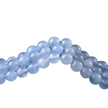 Akvamarin szabad gyöngyök, 8 mm, kerek, félkész DIY nyaklánc- és karkötő alkatrészek, világos luxus stílus, márka Crystal decoration
