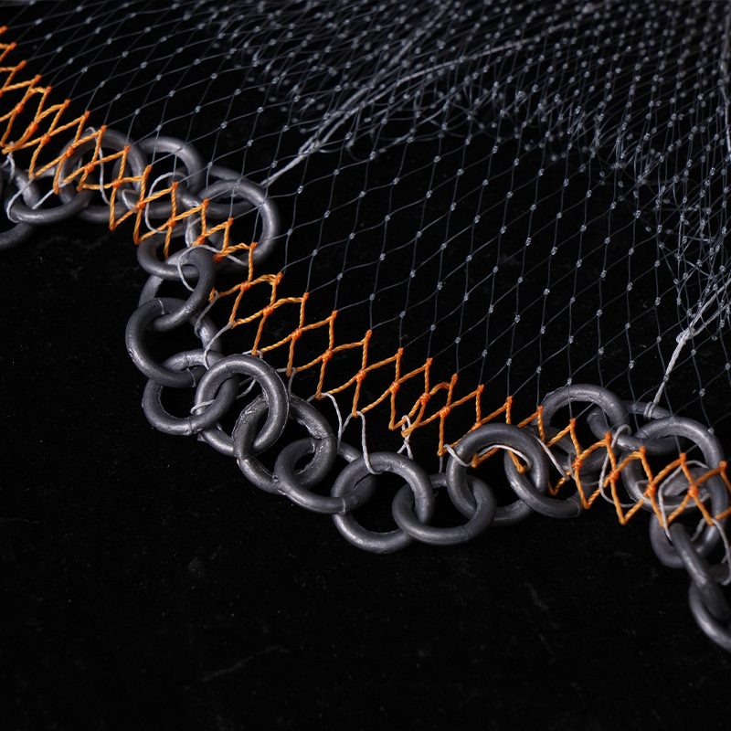 Korėjietiško stiliaus nailoninė kast tinklas su mažais akimis, rankinis metimas, suvirinta grandinė ir švino grandinė