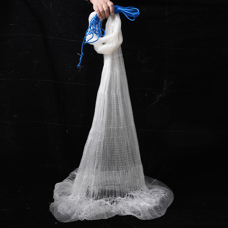 Korėjietiško stiliaus nailoninė kast tinklas su mažais akimis, rankinis metimas, suvirinta grandinė ir švino grandinė