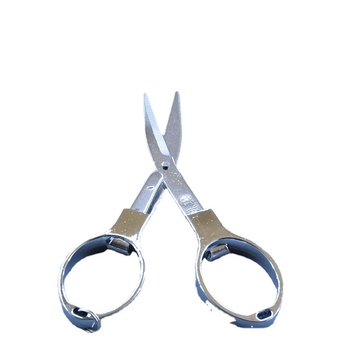 Rozsdamentes acélból készült nyolcas formájú olló, utazó, összecsukható a halászati zsinórhoz — Bill Fishman's Square