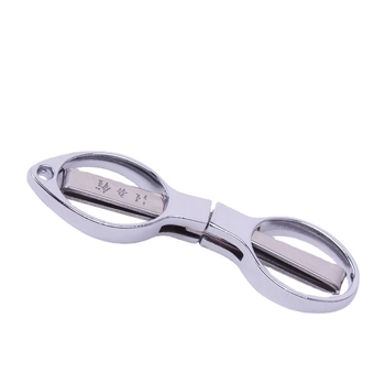 Rozsdamentes acélból készült nyolcas formájú olló, utazó, összecsukható a halászati zsinórhoz — Bill Fishman's Square