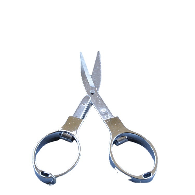 Rozsdamentes acélból készült nyolcas formájú olló, utazó, összecsukható a halászati zsinórhoz — Bill Fishman's Square