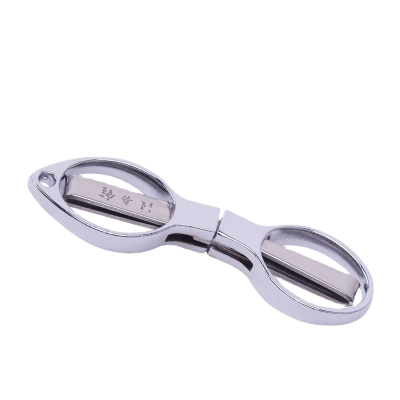 Rozsdamentes acélból készült nyolcas formájú olló, utazó, összecsukható a halászati zsinórhoz — Bill Fishman's Square