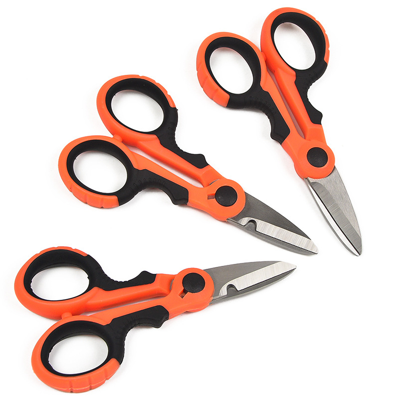 Foarfecă de pescuit multifuncțională, lame din oțel inoxidabil și mâner PP+TPR pentru linia de pescuit