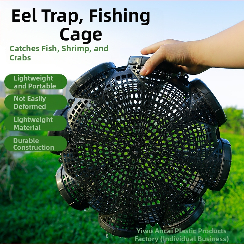 Plastična klopka za jegulju (eel cage) s 6/8 otvora, PP materijal