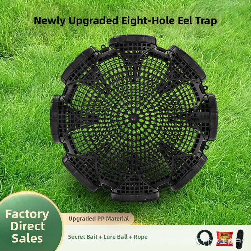 Plastična klopka za jegulju (eel cage) s 6/8 otvora, PP materijal