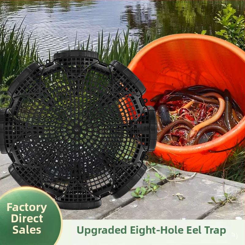 Plastična klopka za jegulju (eel cage) s 6/8 otvora, PP materijal