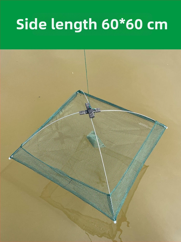 Garneļu kaste ar atvērtu dizainu, saliekams pacēlāja tīkls, neilona konstrukcija (neilons • atvērts dizains • saliekamais pacēlāja tīkls)