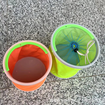 Sklopivo platneno vedro za ribolov, okruglog oblika, za skladištenje vode