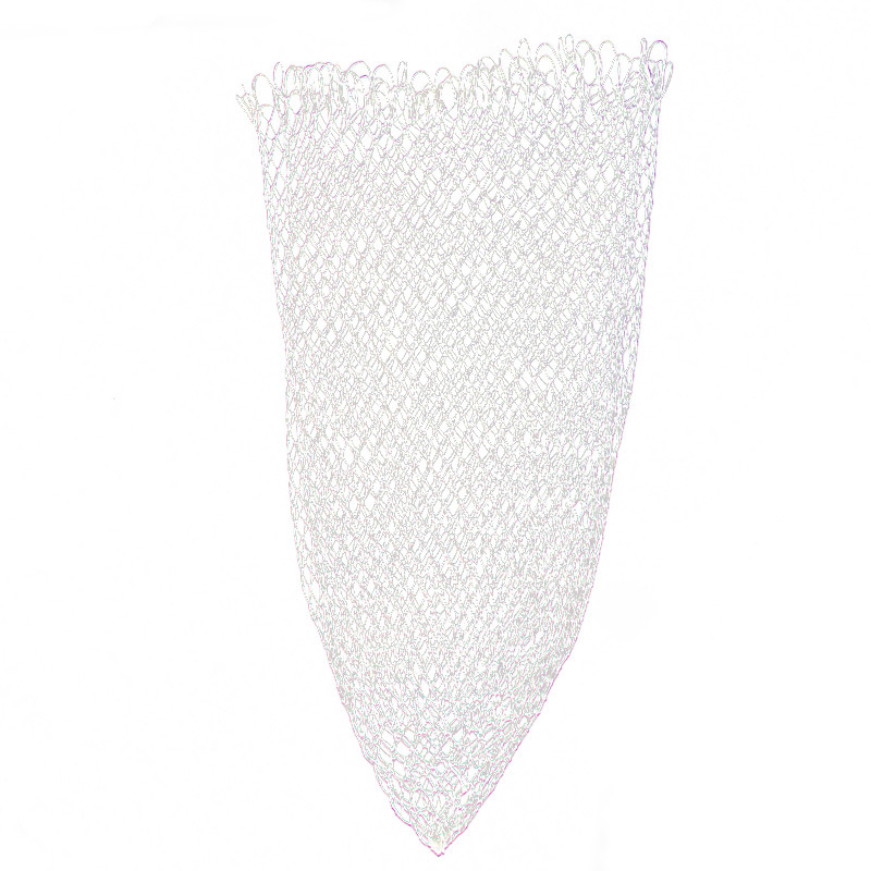 Cap de plasă pentru pescuit, plasă fină cu țesătură profundă, din fir de pescuit, fără inel