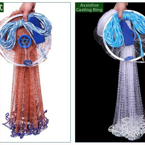 Frisbee stila rokasmetēja zvejas tīkls (Zīmols Xinpeng; Materiāls: tire line)