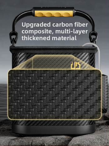 Kempinga ūdens spainis, caurspīdīgs zivju spainis, zivju aizsardzības spainis, pārnēsājams saliekamais zvejnieka spainis, zivju kaste (Materiāls: anti-weaving technology)