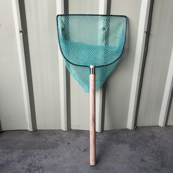 Plasă de pescuit țesută manual cu mâner din lemn și buzunar pentru plasă