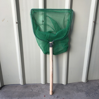 Plasă de pescuit țesută manual cu mâner din lemn și buzunar pentru plasă