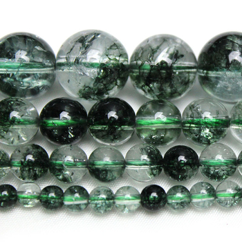Green Ghost Crystal okrugle perle za DIY nakit – 4-10 mm, polugotove perle za narukvice i ogrlice