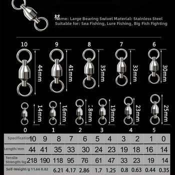 Tackle Swivel Connector, visoko brzinsko okretanje, amortizer, veliki set linija