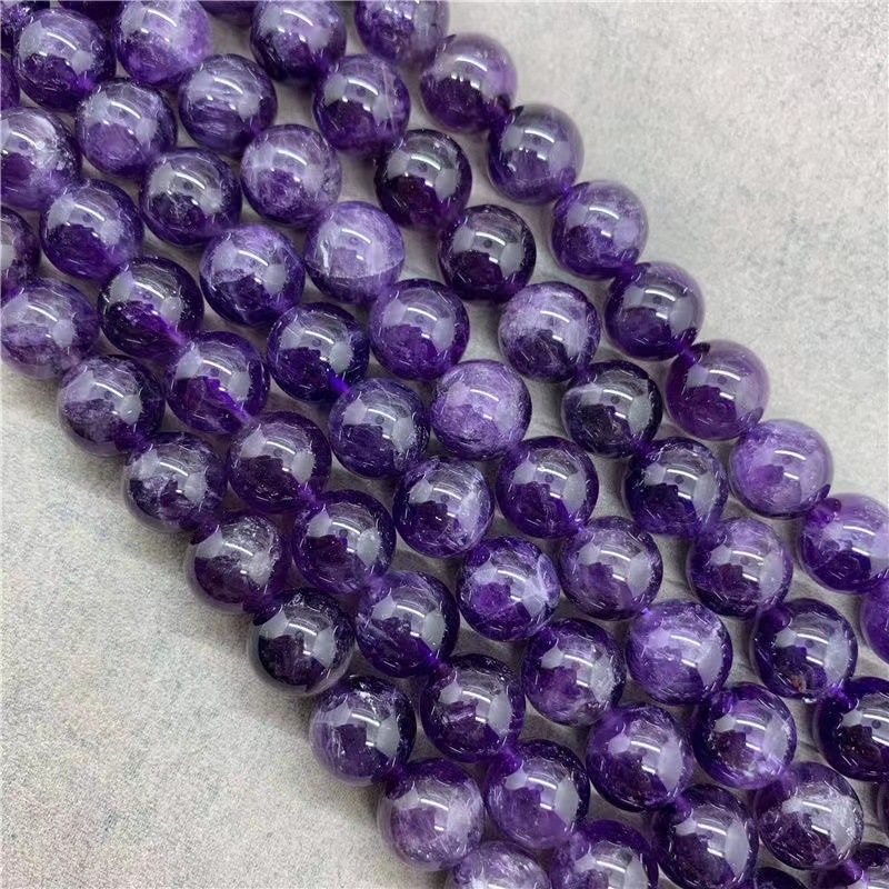 Slobodne kristalne perle od ametista, okruglog oblika, brušene i polirane
