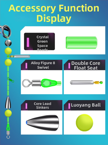 Dziļās zvejas komplekts ar automātisku dibena noteikšanu, gatava galvenā līnija, neilons 100 m