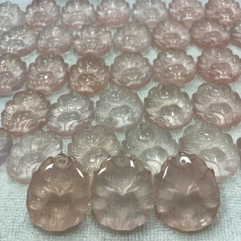 Κρεμαστό από ροζ χαλαζία, φυσικό στυλ, άνοιξη 2025 κυκλοφορία, καταγωγή Shanwei