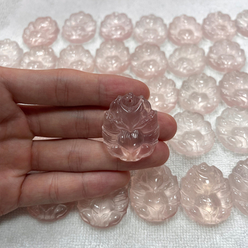 Κρεμαστό από ροζ χαλαζία, φυσικό στυλ, άνοιξη 2025 κυκλοφορία, καταγωγή Shanwei