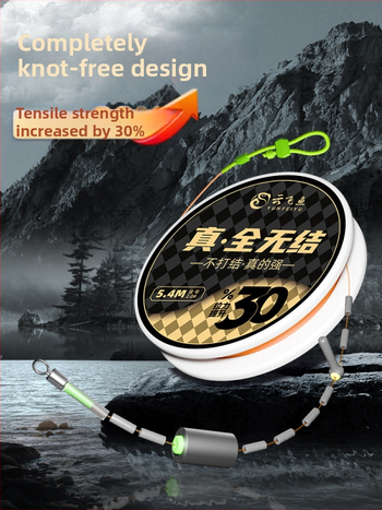 Bez mezgliem galvenās līnijas komplekts, rokām mezgts, neilons, 3,6–9 m, lielām zivīm