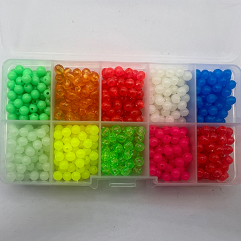 Svetlé koráliky pre nočné rybárstvo, plastové koráliky na nástrahy