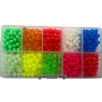 Svetlé koráliky pre nočné rybárstvo, plastové koráliky na nástrahy