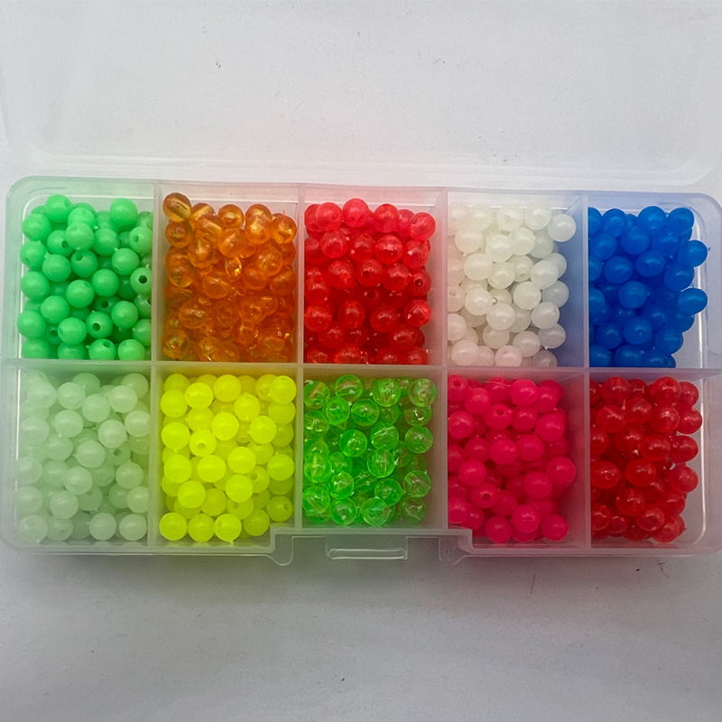 Svetlé koráliky pre nočné rybárstvo, plastové koráliky na nástrahy