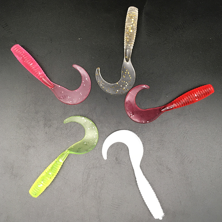 Set Luya momeli moi cu cârlige cu cap de plumb, PVC + metal, momeli false/biomimice