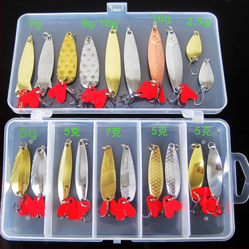 Luyayu 21 gab., makšķerēšanas lure komplekts ar kārbu — griežamas spīdīgās lures un imitējošas ēsmas