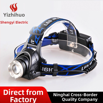 Yi's Fire Zoom Light galvos žibintas — USB įkraunama LED, reguliuojamas zoom spindulys, 300 m nuotolis, veikimo laikas 2–4 valandos