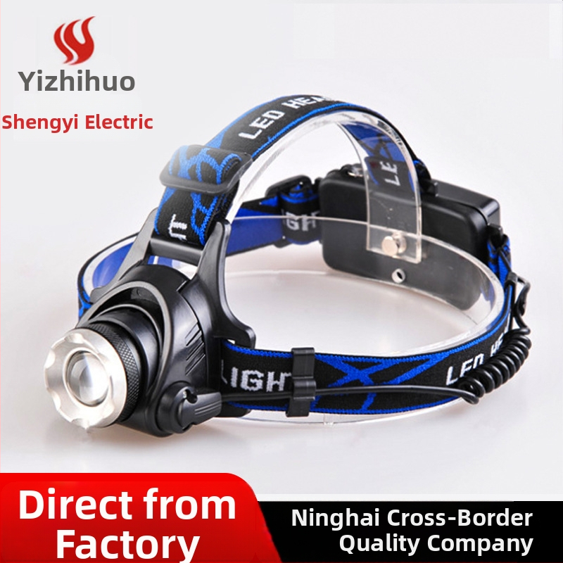 Yi's Fire Zoom Light galvos žibintas — USB įkraunama LED, reguliuojamas zoom spindulys, 300 m nuotolis, veikimo laikas 2–4 valandos