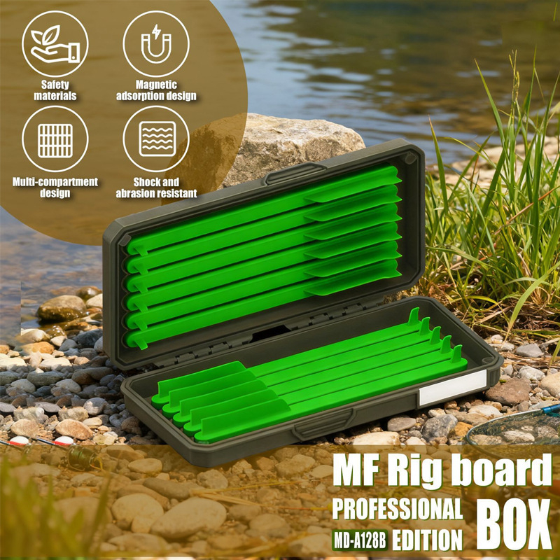 Hyvar Karpių žvejybos priedų rinkinys: saugojimo dėžė su 11 magnetinių strypų ir linijos dėžutė (Kilmė Taizhou)