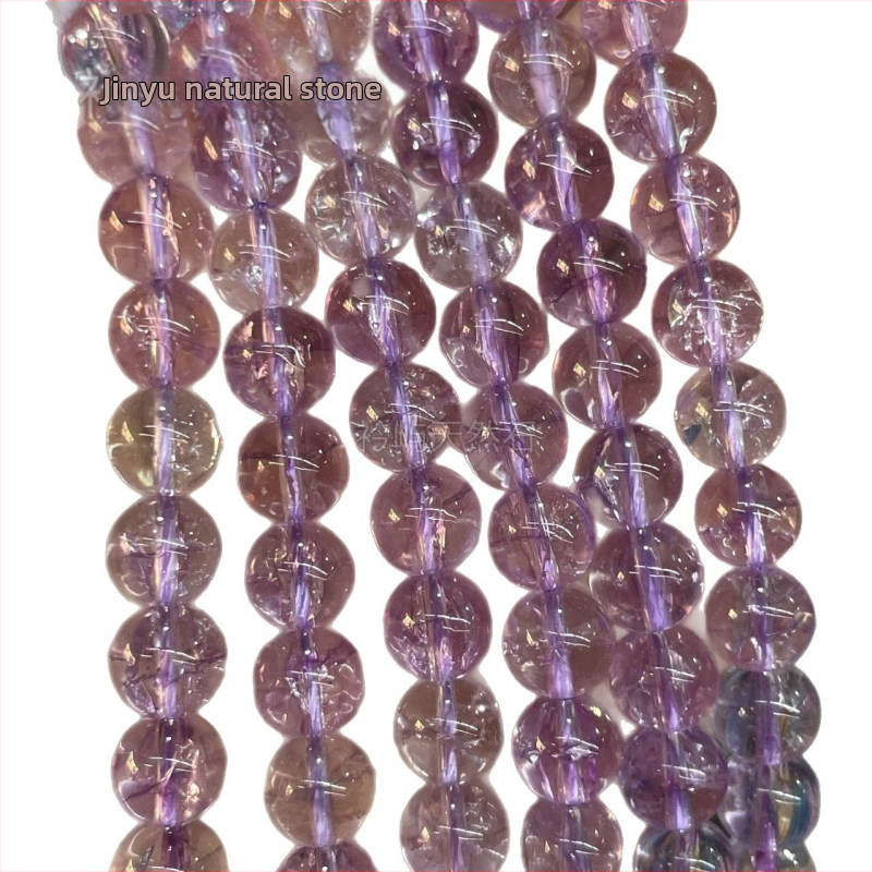 Sklenené korálky na DIY šperky - voľné korálky, spracovanie: brúsenie a leštenie suroviny, značka Jinyu natural stone, luxusný štýl, guľaté korálky, vzor Nobleman
