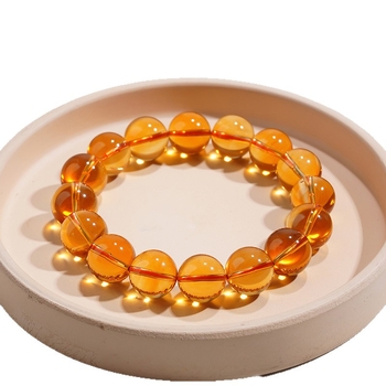 Mărgele citrin libere, rotunde, 7A, prelucrate prin șlefuire și lustruire, componente semi-fabricate pentru bijuterii DIY