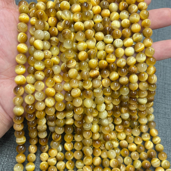 Jingya Crystal prirodno zlatno tigrovo oko kuglice 10 mm za DIY nakit