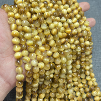 Jingya Crystal prirodno zlatno tigrovo oko kuglice 10 mm za DIY nakit