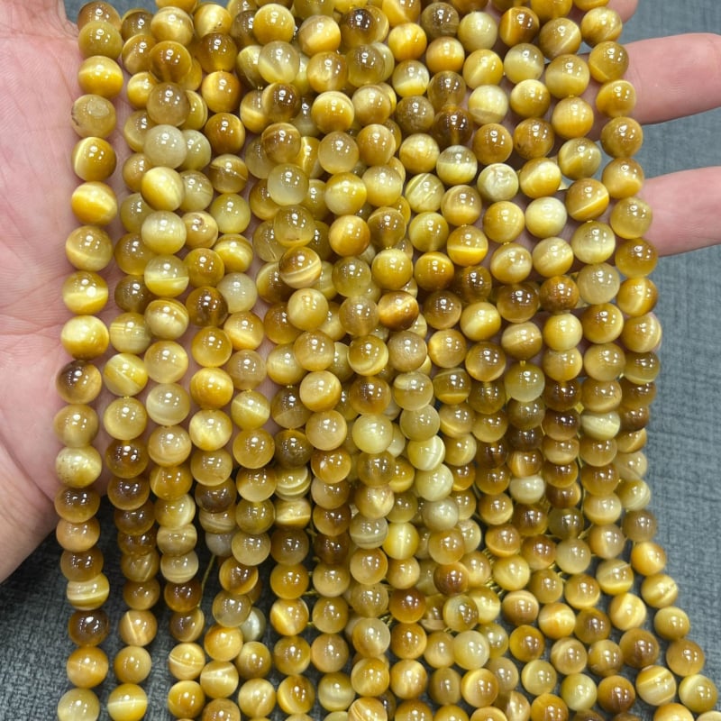 Jingya Crystal prirodno zlatno tigrovo oko kuglice 10 mm za DIY nakit