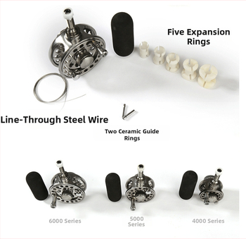 Silver Fox ribolovni kolut, potpuno metalna konstrukcija, integrirani mehanizam, paket od 50 komada, podrijetlo Kina