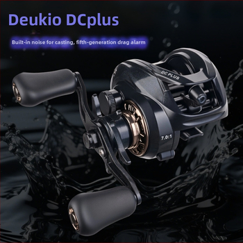 DEUKIO Dc Plus Mikro Baitcasting Kolut S Ugrađenim Zvučnim Zvukom Bacanja, Anti-Backlash Funkcija, Dvostruki Kočni Sustav