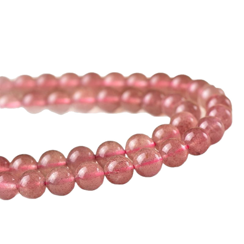 Koraljke od kristala jagode za DIY nakit – okrugle, poluproizvodi, polirani