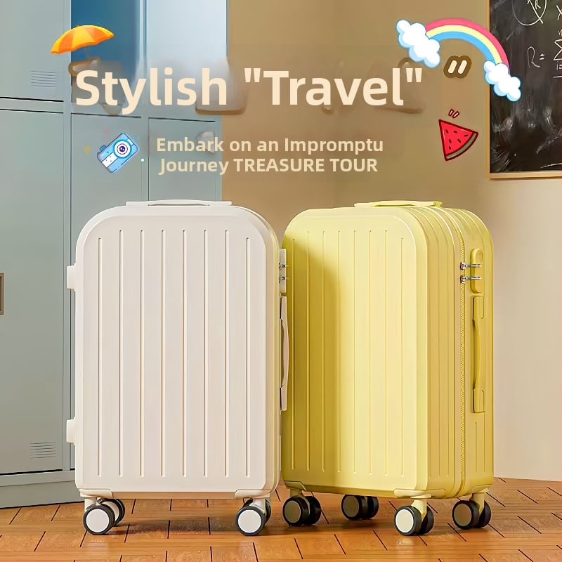 ABS/PC kohver lukuga avamisega, ülikerge, kulumiskindel, vargusvastane, lennureisidele sobiv, universaalsed rattad, kaal 2,8 kg.