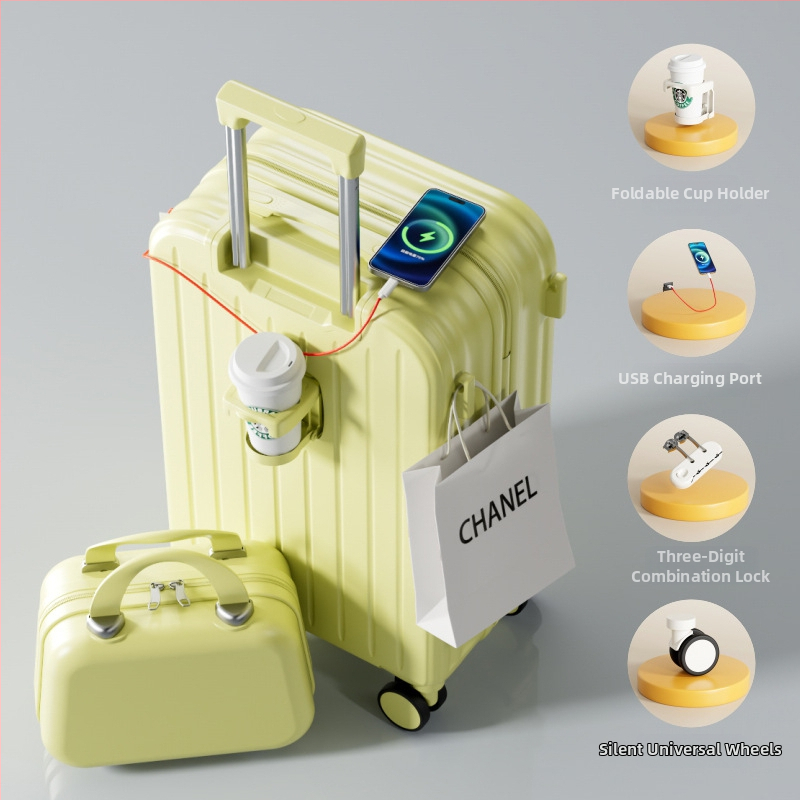 ABS/PC kohver lukuga avamisega, ülikerge, kulumiskindel, vargusvastane, lennureisidele sobiv, universaalsed rattad, kaal 2,8 kg.