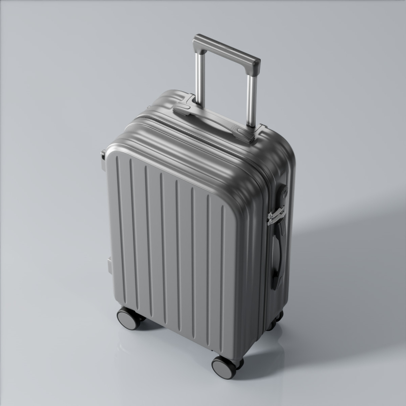 Βαλίτσα ABS/PC με φερμουάρ, υπερ-ελαφριά, ανθεκτική στη φθορά, αντι-κλοπή, κατάλληλη για αεροπλάνο, με περιστρεφόμενους τροχούς, βάρος 2,8 kg.