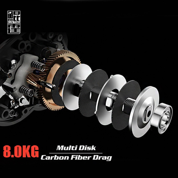 Jitai барабанна риболовна макара – драг 8 кг, произход Уейхай, кутия 50 бр