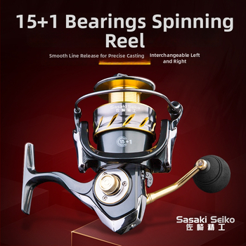 Sasaki Seiko spinner navijak na rybolov — značka Sasaki Seiko; pôvod: Čína; kategória: rybárske navijaky