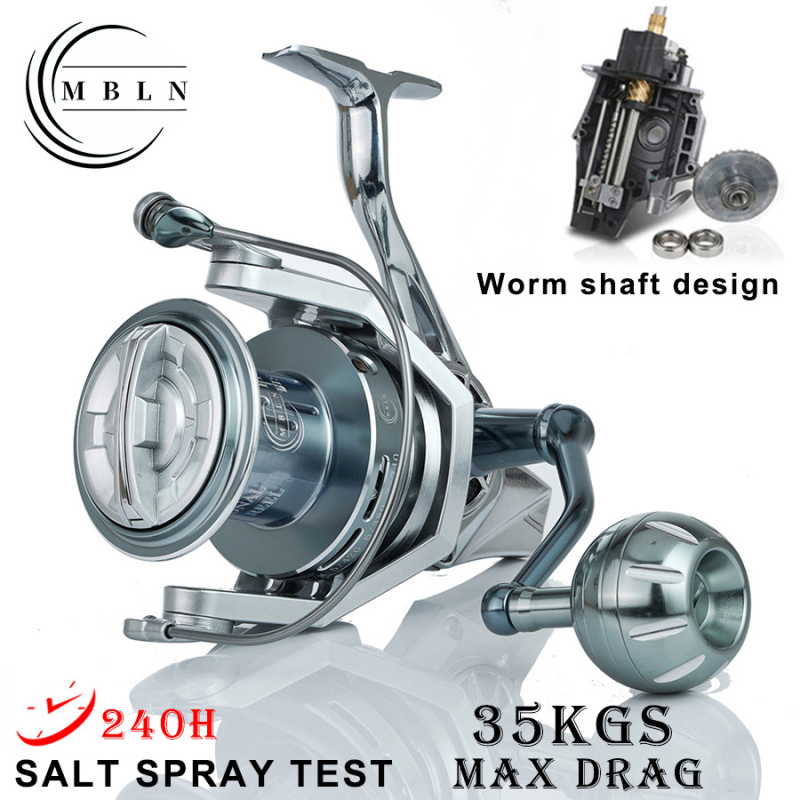 MBLN spining navijak na rybárčenie s celokovovou konštrukciou, skrutkový dizajn, vhodný pre morské rybolov a dlhé nahadzovanie, s vysokou brzdnou silou.